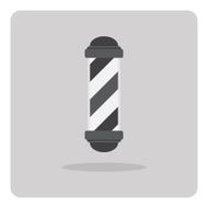 Vector of flat icon barber shop pole