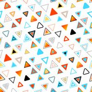 Bright Colorful Seamless Geometric Pattern With Triangles