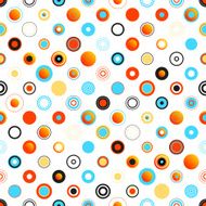 Bright Colorful Seamless Geometric Pattern With Circles