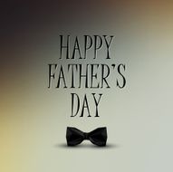 Happy Fathers Day label with a black bow tie