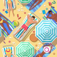 Beach holidays seamless background