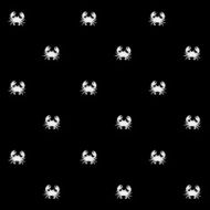 Geometric simple monochrome minimalistic vector marine pattern crabs