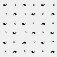 Geometric simple monochrome minimalistic vector marine pattern whales N3