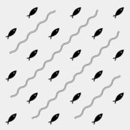 Geometric simple monochrome minimalistic vector marine pattern fish N4