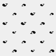 Geometric simple monochrome minimalistic vector marine pattern whales N4