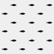 Geometric simple monochrome minimalistic vector marine pattern fish N5