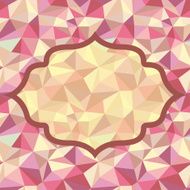 Invitation frame on abstract seamless pattern