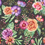 Watercolor seamless pattern N4