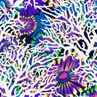 vector pattern with sea underrwater floral