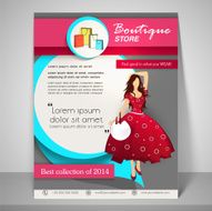 Stylish brochure flyer and template for boutique