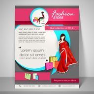Stylish brochure flyer and template for fashion store