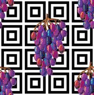 Seamless pattern with grapes