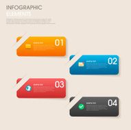 modern vector abstract step lable infographic elements N3