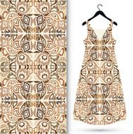 Fashion seamless geometric pattern women&#039;s dress on a hanger N2