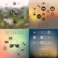 fashion infographic with unfocused background N5