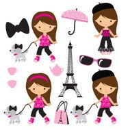 Fashion girl vector illustration