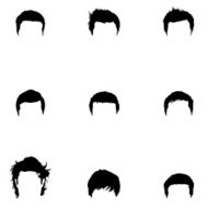 Vector Set of Male Hairdress