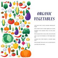 Vector Vegetables Background in Flat Style N2