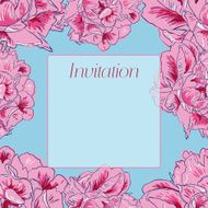 Peony Invitation Card