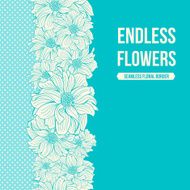Hand-drawn flowers of dahlia