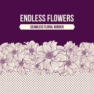 Hand-drawn flowers of dahlia N2