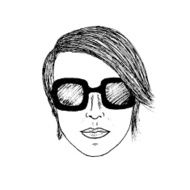Girl with sun glasses vector illustration