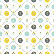 Seamless floral patern with abstract flowers