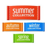 Summer autumn winter and spring collection labels