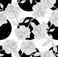 seamless polka dot and roses