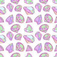 Seamless pattern with emeralds