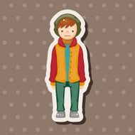 boy man cartoon theme elements