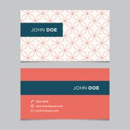 Business card template with background pattern N4