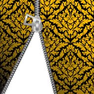 Seamless pattern with zipper
