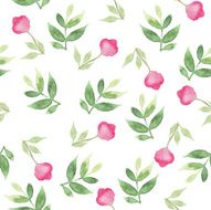 Watercolor flowers seamless pattern