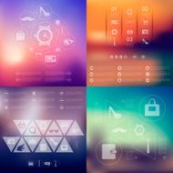 fashion infographic with unfocused background N7