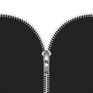 Vector Zipper Illustration Isolated on White Background