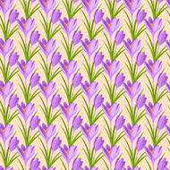 Easter seamless pattern with crocuses
