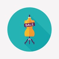 shopping mannequin flat icon with long shadow eps10