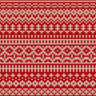 Knitted seamless pattern in Fair Isle style