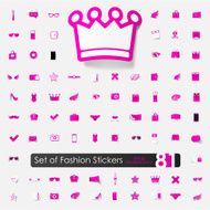 Set of fashion stickers