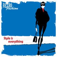 Fashion girl in sketch-style N9