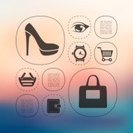 fashion infographic with unfocused background N10