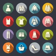 Clothes flat icons