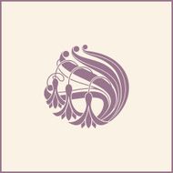 Design element in art nouveau style