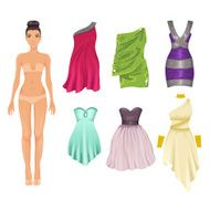 Vector dress up paper doll N2