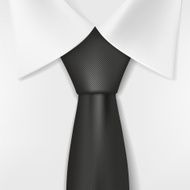 white shirt and black tie