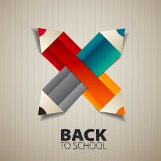 back to school paper pen cmyk