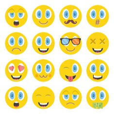 Awesome vector emoticons set