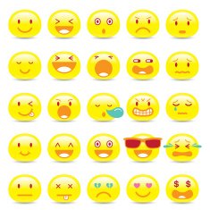 Icons set Faces Smileys Emotion N3