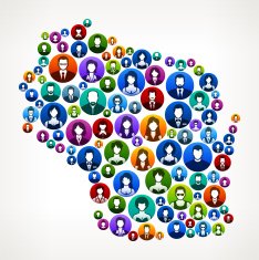 Wisconsin People Faces Community and Communication Pattern